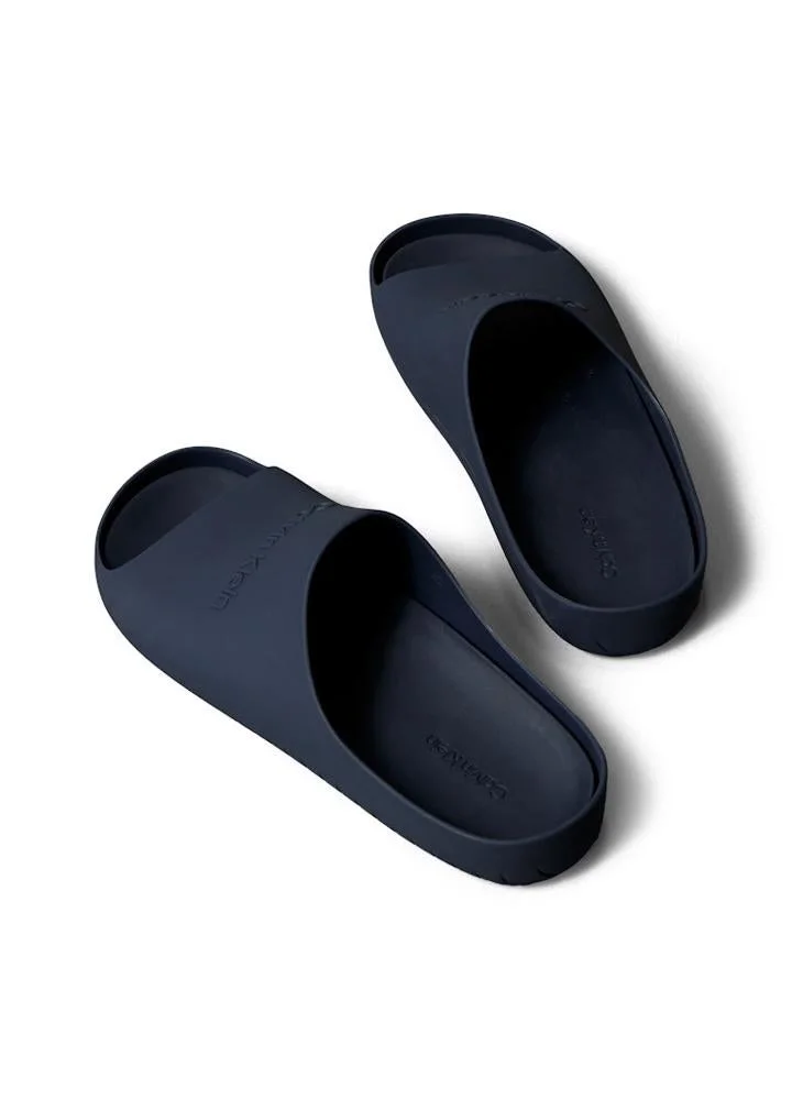 CALVIN KLEIN Navy Matte Jelly Logo Sliders for Men | Best Price UAE